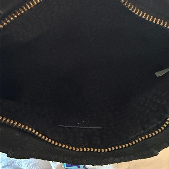 Kate Spade Black Clutch with gold strap - Picture 8 of 11